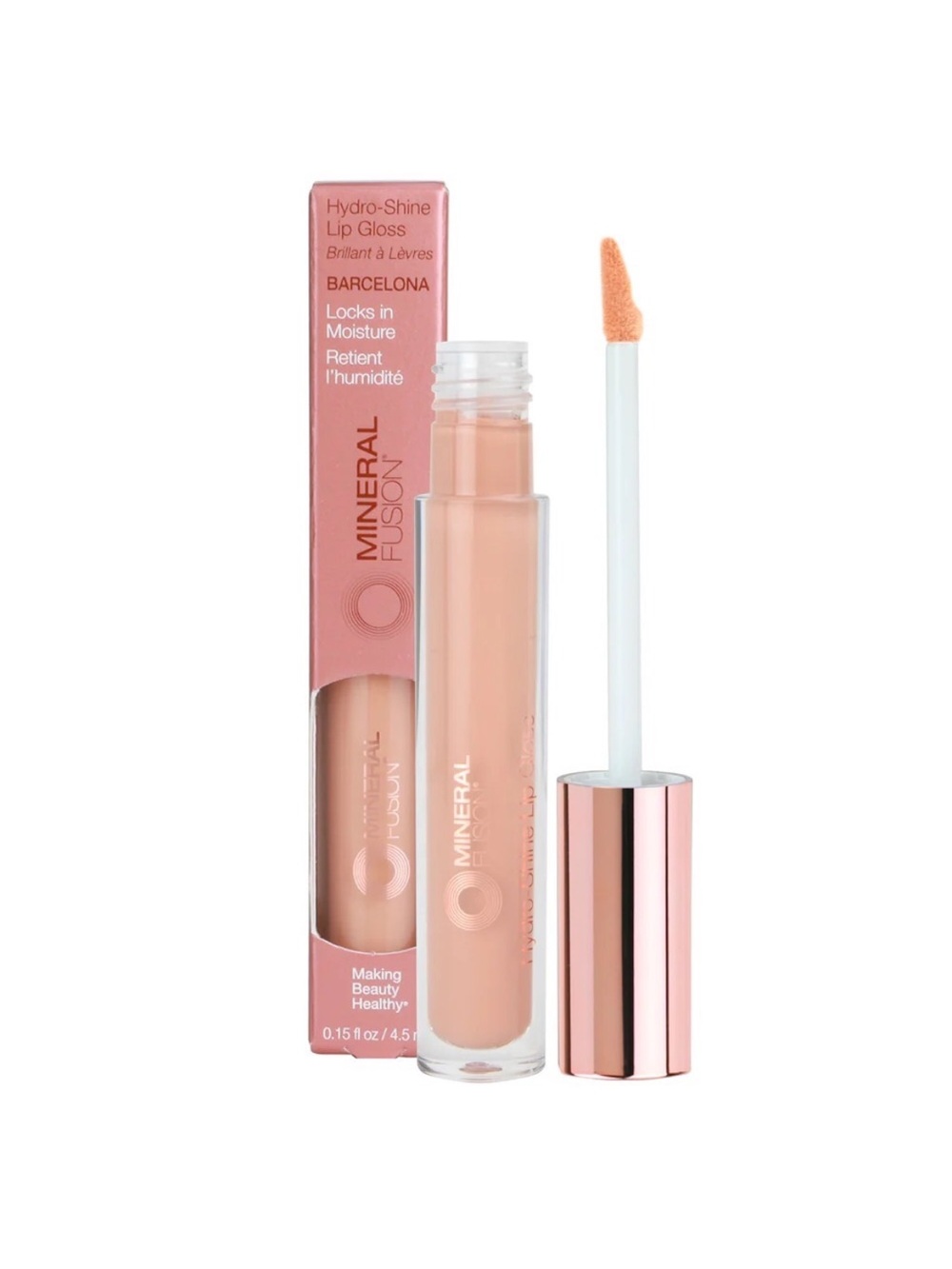 Mineral Fusion Hydro-Shine Lip Gloss Barcelona - Nude Peach